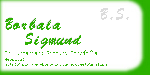 borbala sigmund business card